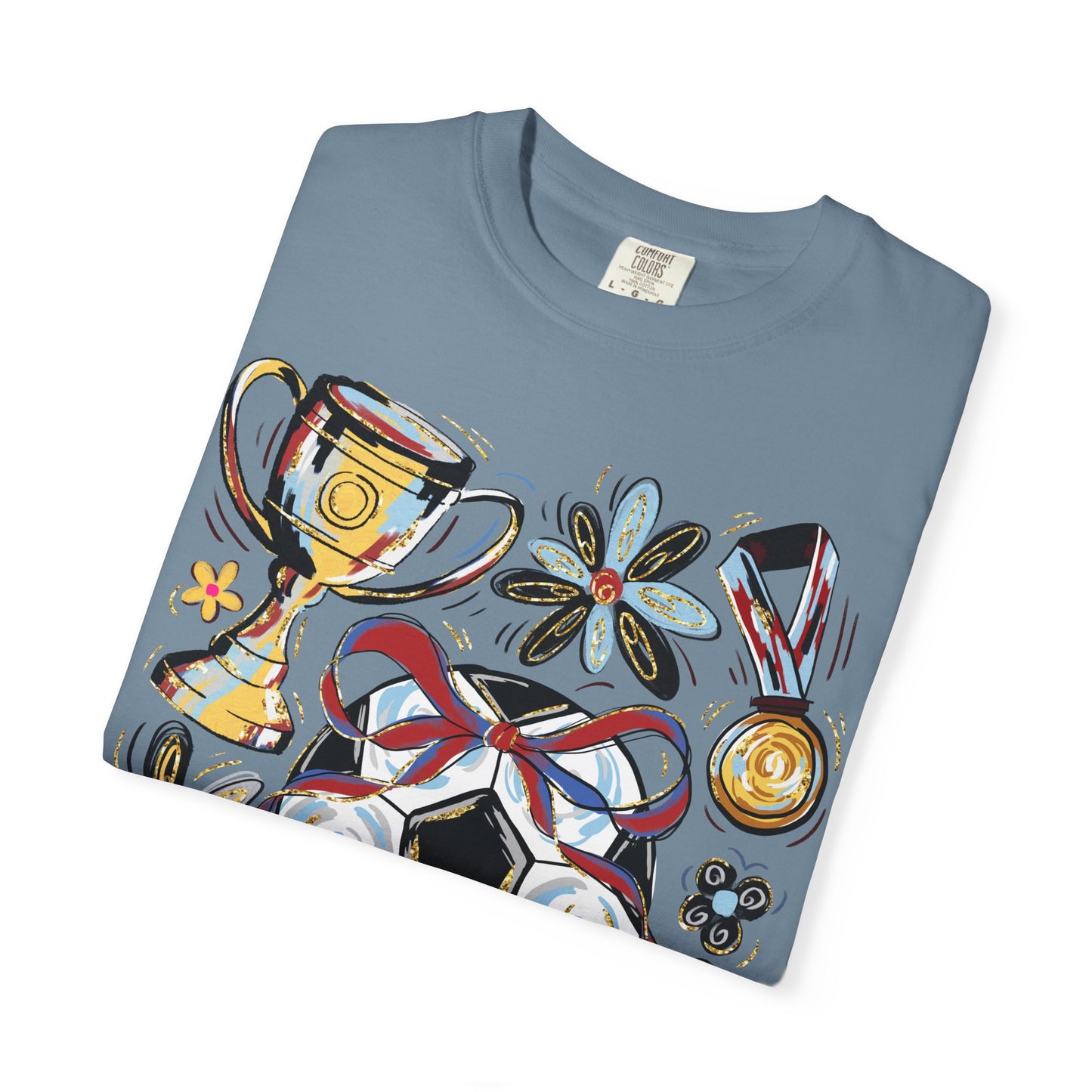 Soccer Floral T-shirt for Moms