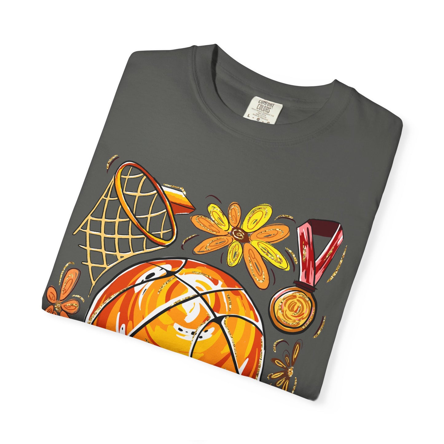Floral Basketball T-Shirt for Moms