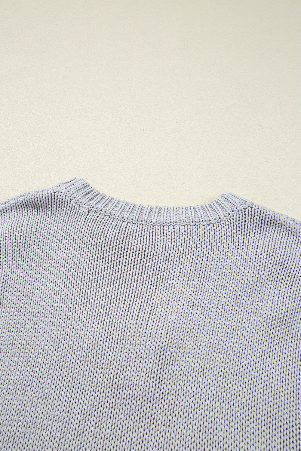 Parchment Bowknot Applique Cap Sleeve Sweater