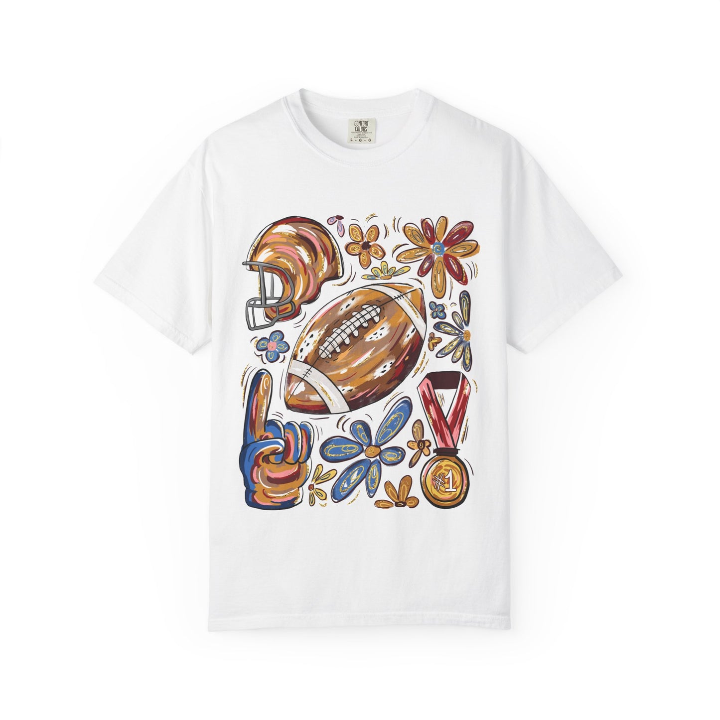 Floral Football T-Shirt