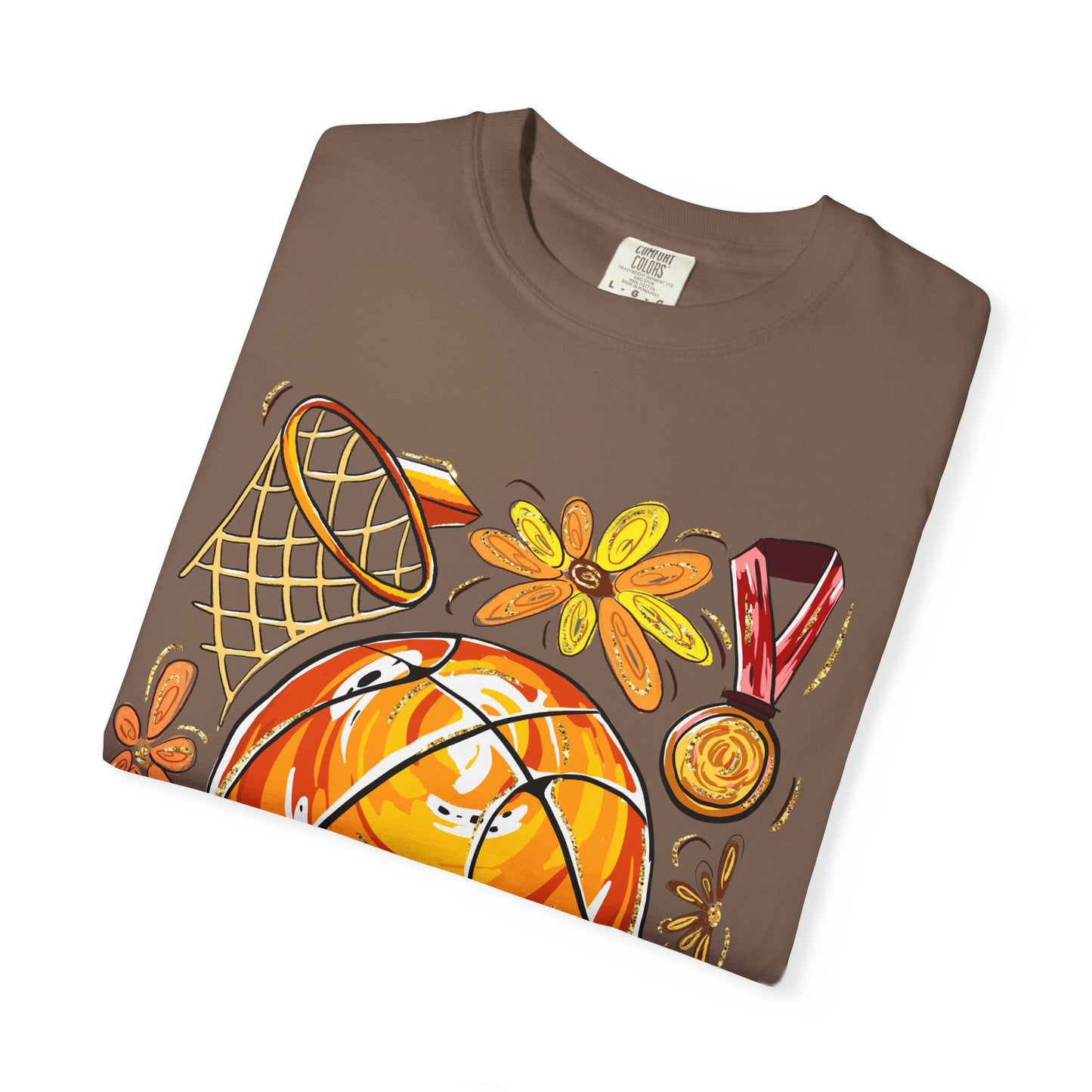 Floral Basketball T-Shirt for Moms