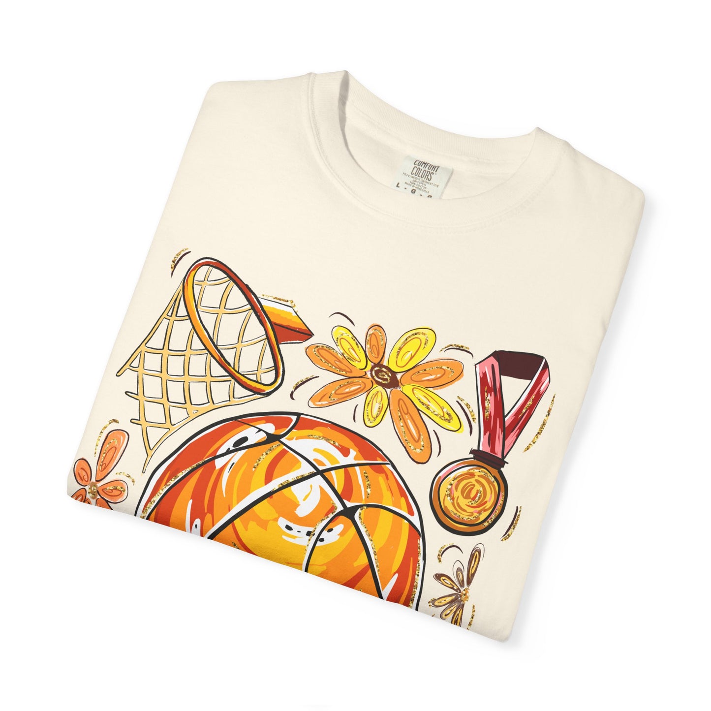 Floral Basketball T-Shirt for Moms