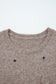 Gray Morn Contrast Colored Dot Detail Drop Shoulder Sweater