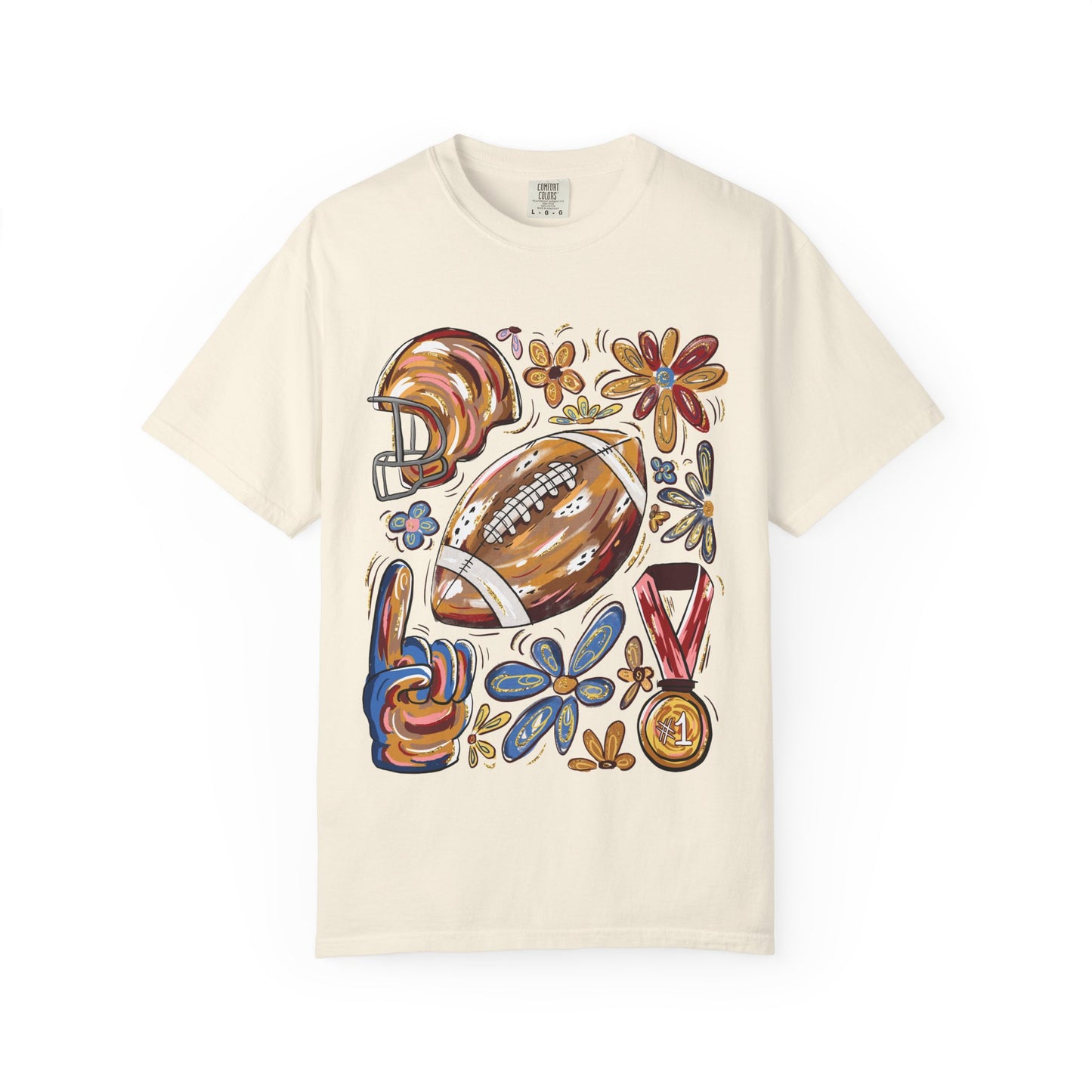 Floral Football T-Shirt
