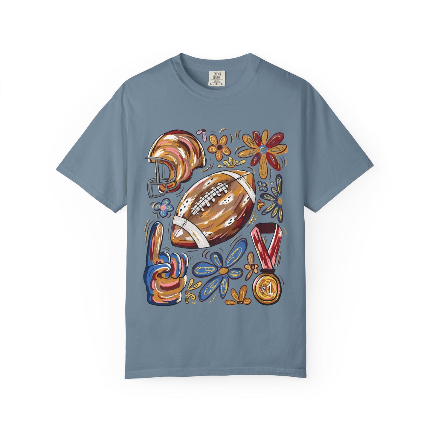 Floral Football T-Shirt