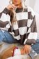 Green Checkered Bishop Sleeve Sweater
