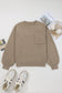 Dark Khaki Pocket Pullover Sweater