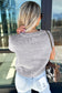 Parchment Bowknot Applique Cap Sleeve Sweater