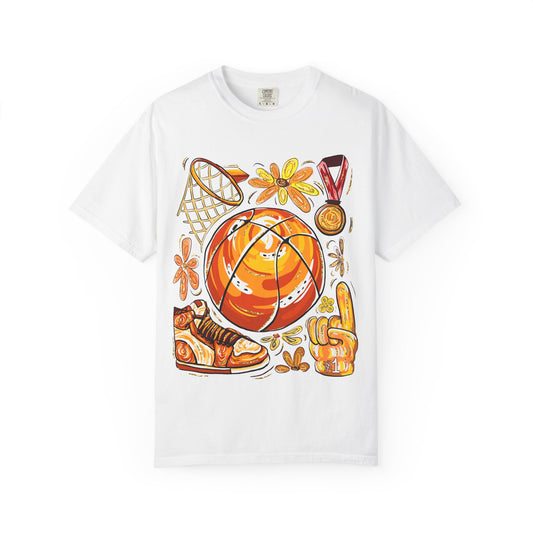 Floral Basketball T-Shirt for Moms