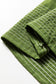 Jungle Green Contrast Stitched V Neck 3/4 Sleeve Tiered Mini Dress
