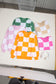 Green Checkered Bishop Sleeve Sweater