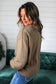 Dark Khaki Pocket Pullover Sweater