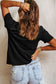 Black Wild Flower Pumpkin Heat Transfer Printing T Shirt